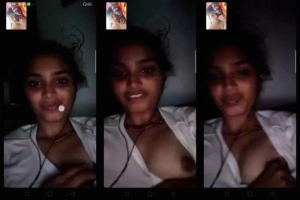 Cute Desi girl Shows Boobs On VC